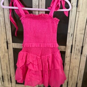 Katie J NYC Pink Ruffle Dress